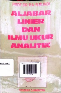 Image of Aljabar Linier dan Ilmu Ukur Analitik