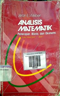 Image of Analisis Matematik Penerapan Bisnis dan Ekonomi Jilid 1