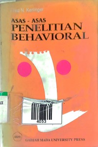 Image of Asas-Asas Penelitian Behavioral