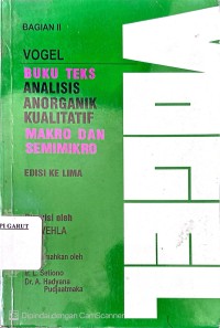 Buku Teks Analisis Anorganik Kualitatif Makro dan Semimikro