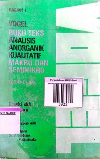 Image of Buku Teks Analisis Anorganik Kualitatif Makro dan Semimikro