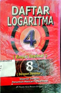 Image of Daftar Logaritma 4 Desimal 8 Desimal