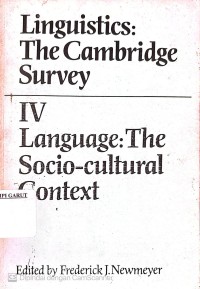 Linguistics: The Cambridge Survey