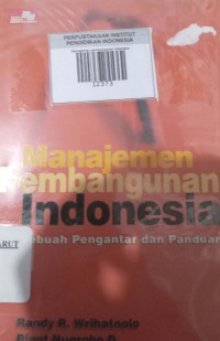 Image of Manajemen pembangunan indonesia