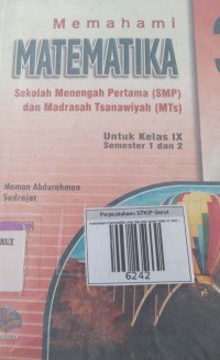 Image of Memahami Matematika smp Dan mts Untuk Kelas ix semester 1& 2