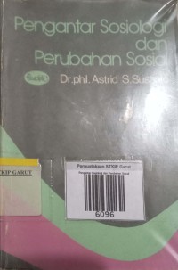 Image of Pengantar sosiologi dan perubahan sosial