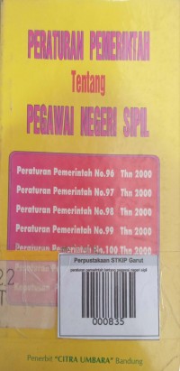 Image of Peraturan Pemerintah tentang Pegawai Negeri Sipil
