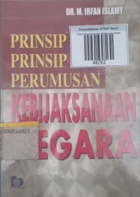 Image of Prinsip-Prinsip Perumusan Kebijaksanaan Negara
