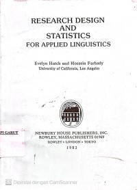 Research Design and Statistics for Applied Linguistics