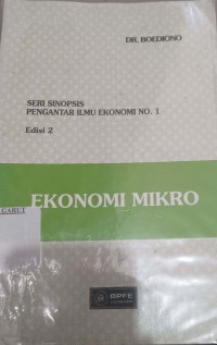 Image of seri sinopsis pengantar ilmu ekonomi no.1 Ekonomi Mikro