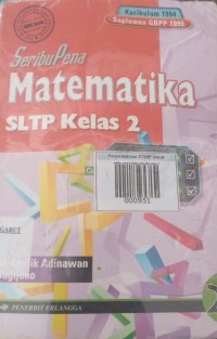 Image of Seribu Pena Matematika untuk SLTP kelas 2