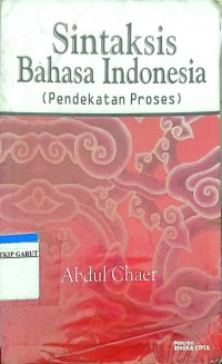 Image of Sintaksi Bahasa Indonesia (Pendekatan Proses)