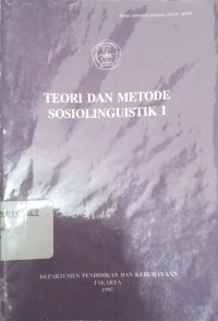 Image of Teori dan Metode Sosiolinguistik I