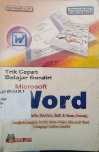 Image of Trik Cepat Belajar Sendiri Microsoft Word